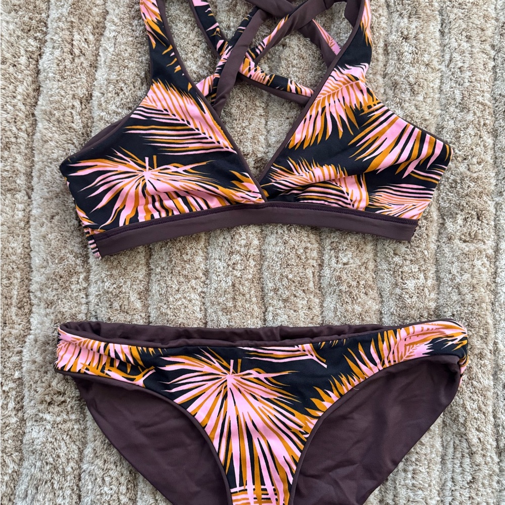 Maaji Purple / Tropical Reversible Bikini Set - Picture 5 of 6